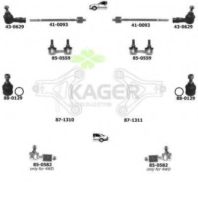 KAGER 800301 Підвіска колеса