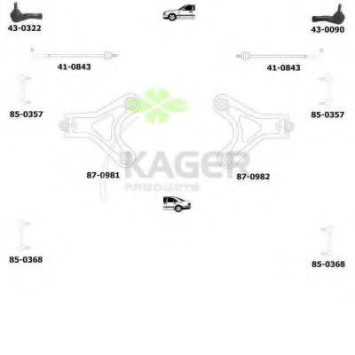 KAGER 800433 Підвіска колеса