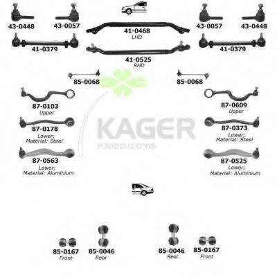 KAGER 800450 Підвіска колеса