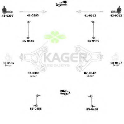 KAGER 800561 Підвіска колеса