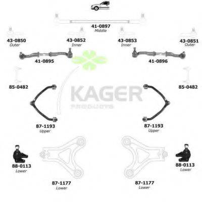 KAGER 800662 Підвіска колеса