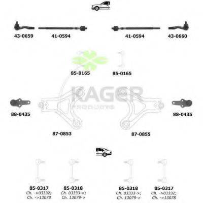 KAGER 800729 Підвіска колеса