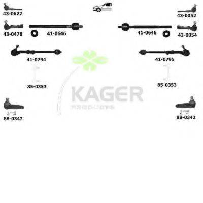 KAGER 800798 Підвіска колеса