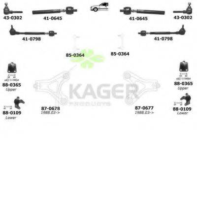 KAGER 800835 Підвіска колеса