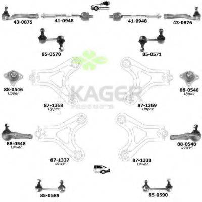 KAGER 800876 Підвіска колеса