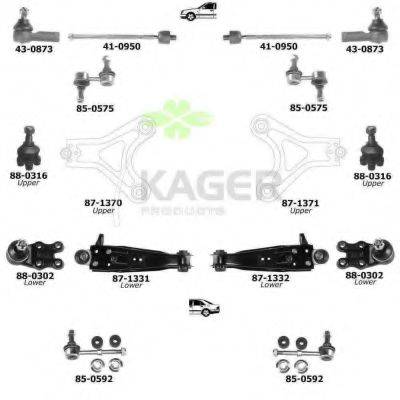 KAGER 800882 Підвіска колеса