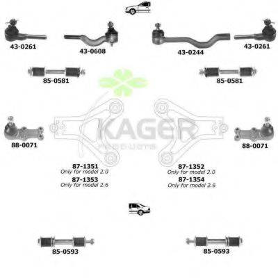 KAGER 800891 Підвіска колеса
