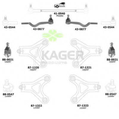 KAGER 800896 Підвіска колеса