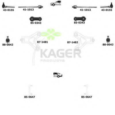 KAGER 800909 Підвіска колеса