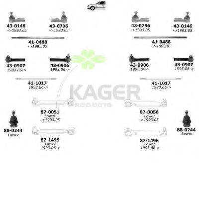 KAGER 800932 Підвіска колеса