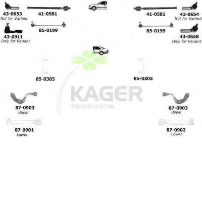KAGER 801017 Підвіска колеса