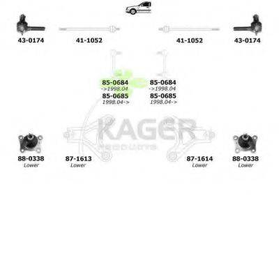KAGER 801050 Підвіска колеса