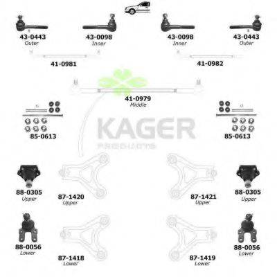 KAGER 801089 Підвіска колеса