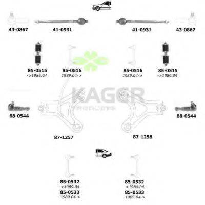 KAGER 801215 Підвіска колеса