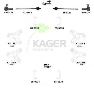 KAGER 801217 Підвіска колеса