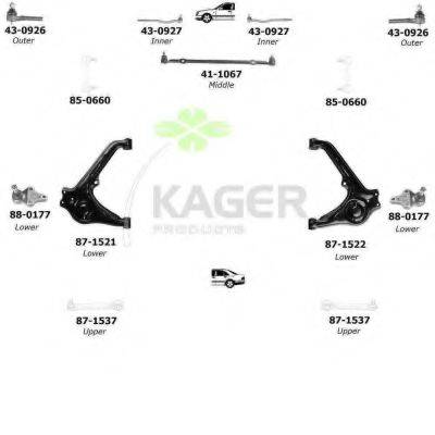 KAGER 801266 Підвіска колеса