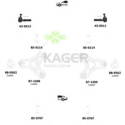 KAGER 801268 Підвіска колеса