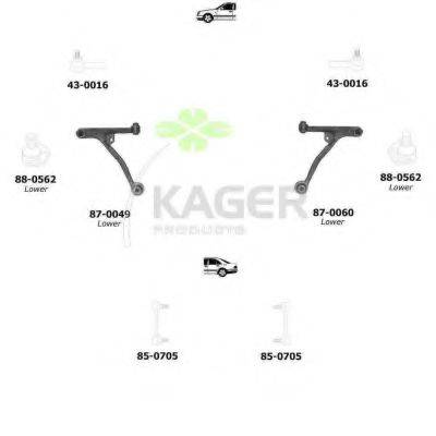KAGER 801270 Підвіска колеса