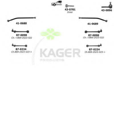 KAGER 801376 Підвіска колеса