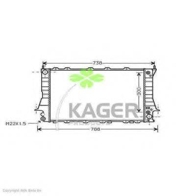 KAGER 310017 Радіатор, охолодження двигуна