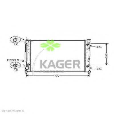 KAGER 310027 Радіатор, охолодження двигуна