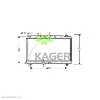 KAGER 310089 Радіатор, охолодження двигуна
