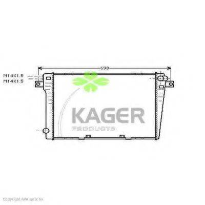 KAGER 310105 Радіатор, охолодження двигуна