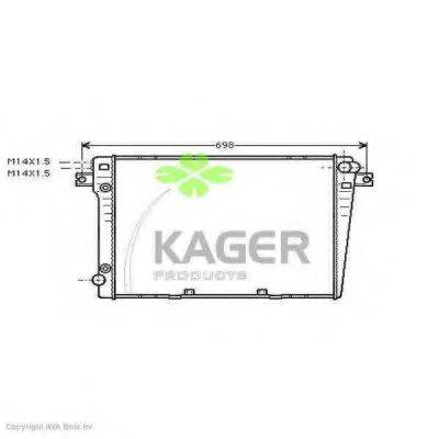 KAGER 310106 Радіатор, охолодження двигуна