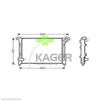 KAGER 310150 Радіатор, охолодження двигуна