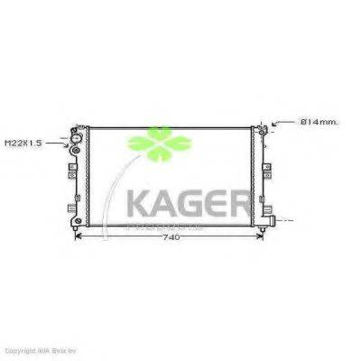 KAGER 310166 Радіатор, охолодження двигуна