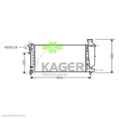 KAGER 310175 Радіатор, охолодження двигуна