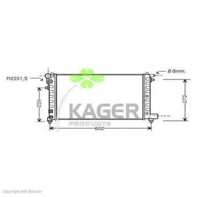 KAGER 310178 Радіатор, охолодження двигуна