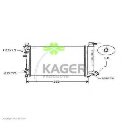 KAGER 310183 Радіатор, охолодження двигуна