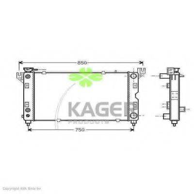 KAGER 310213 Радіатор, охолодження двигуна