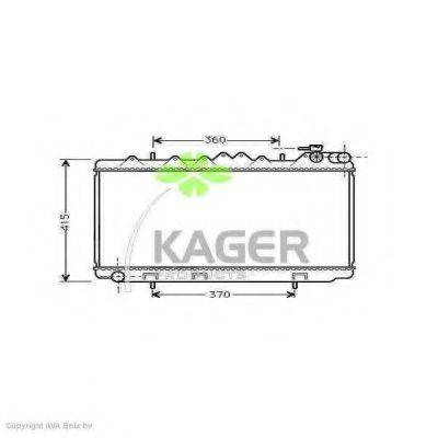 KAGER 310238 Радіатор, охолодження двигуна