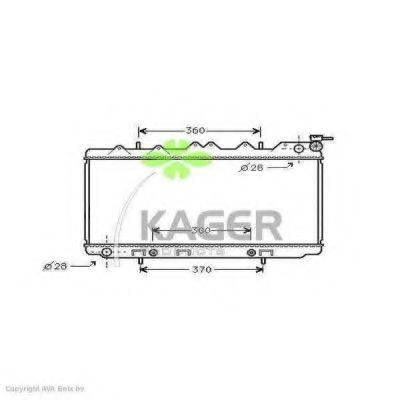 KAGER 310249 Радіатор, охолодження двигуна