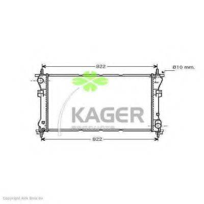 KAGER 310362 Радіатор, охолодження двигуна