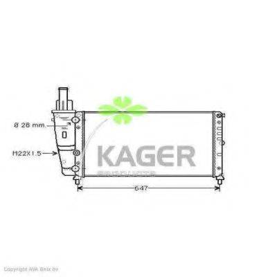 KAGER 310403 Радіатор, охолодження двигуна