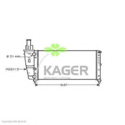 KAGER 310404 Радіатор, охолодження двигуна