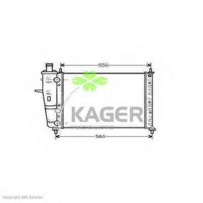 KAGER 310434 Радіатор, охолодження двигуна