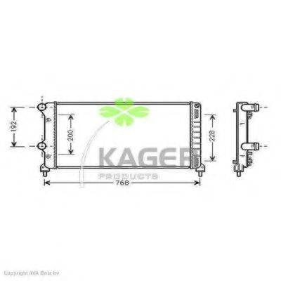 KAGER 310440 Радіатор, охолодження двигуна