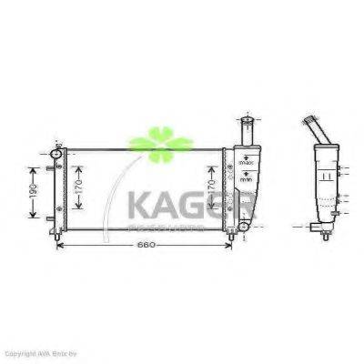 KAGER 310451 Радіатор, охолодження двигуна