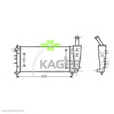 KAGER 310455 Радіатор, охолодження двигуна