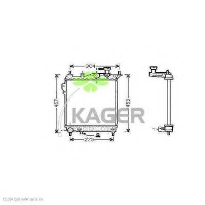 KAGER 310524 Радіатор, охолодження двигуна