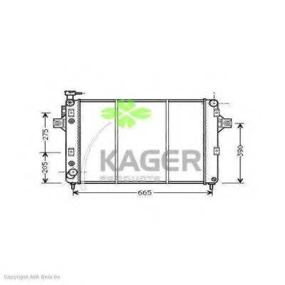 KAGER 310555 Радіатор, охолодження двигуна