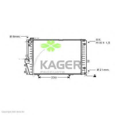 KAGER 310596 Радіатор, охолодження двигуна