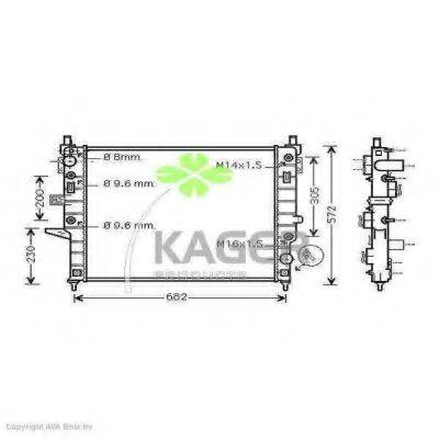 KAGER 310635 Радіатор, охолодження двигуна
