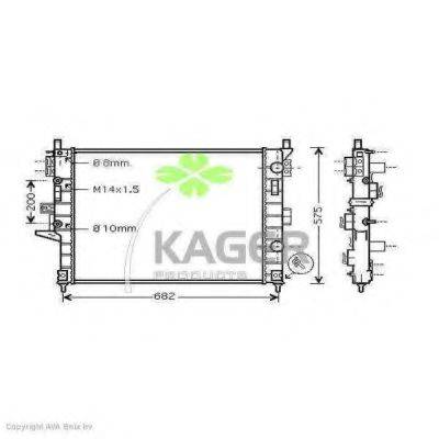KAGER 310642 Радіатор, охолодження двигуна
