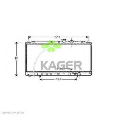 KAGER 310662 Радіатор, охолодження двигуна