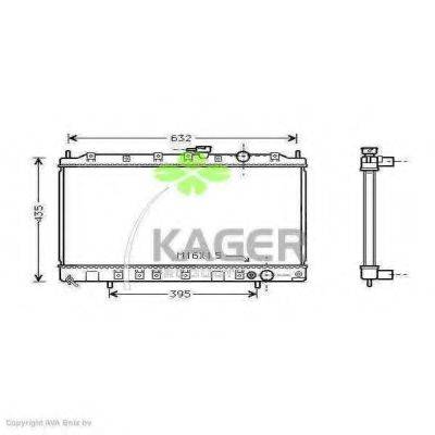 KAGER 310667 Радіатор, охолодження двигуна